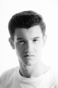 Mood black & white head shot